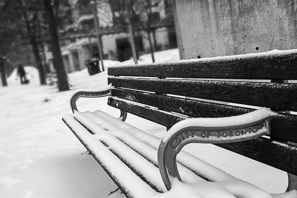 Park bench in Toronto