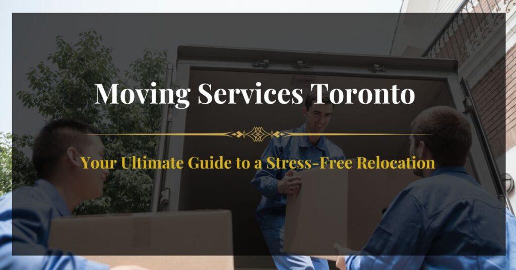 Moving truck parked in front of a house in Toronto, representing High-Level Movers Toronto Moving Company and their moving services Toronto.