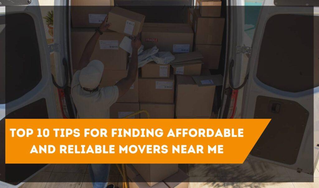 Movers Near Me: Professional movers carefully handling boxes during a residential move.